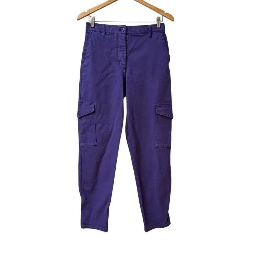 Aritzia Wilfred Free Women’s Cargo Denim Pants Size 8 Medium Purple